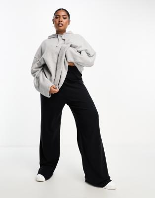 Asos Design Curve Super Soft Wide Leg Jogger In Black