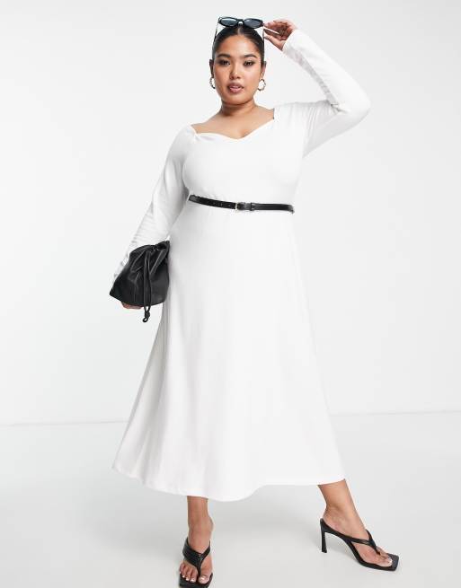 ivory bustier dress Portia and Scarlett Off Shoulder Corset Dress PS24044 main image 0