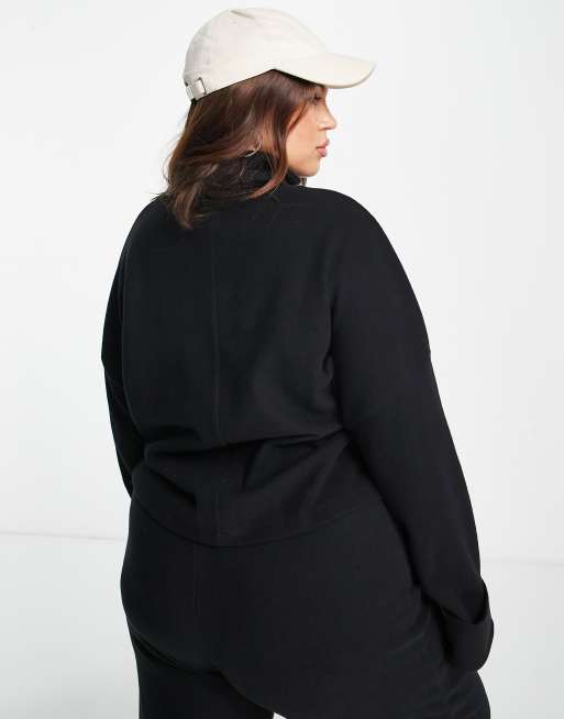 ASOS DESIGN Curve – Superweicher Rollkragenpullover in Schwarz, mit Bündchen, Kombiteil, 2 von 4
