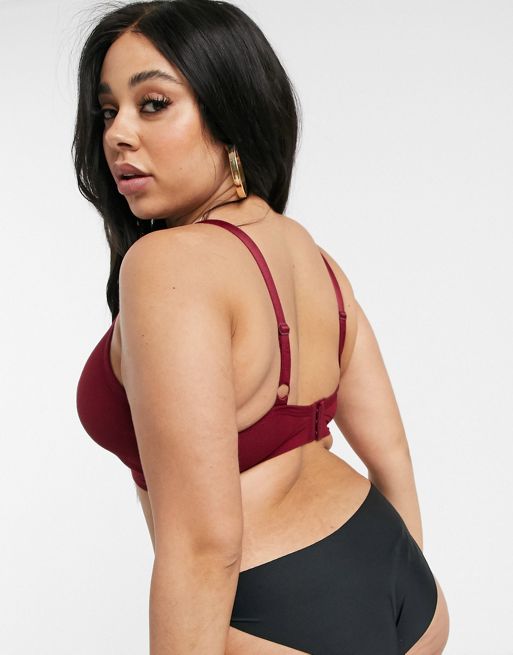 ASOS DESIGN Curve supportive recycled seamfree bralette