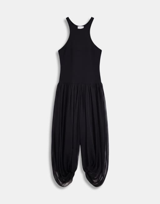 ASOS DESIGN Curve – Svart maxiklänning i hybridmodell med brottarrygg, 5 av 8