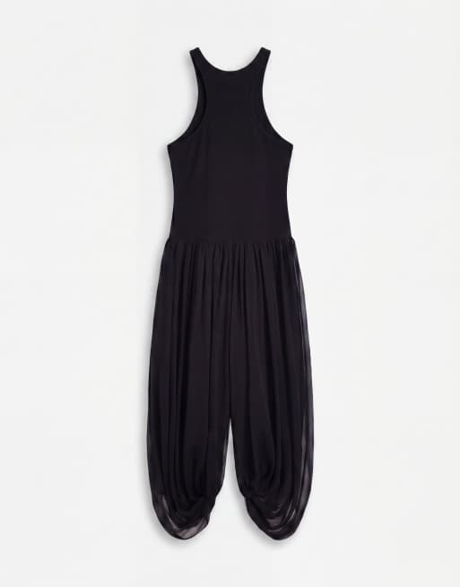 ASOS DESIGN Curve – Svart maxiklänning i hybridmodell med brottarrygg, 6 av 8