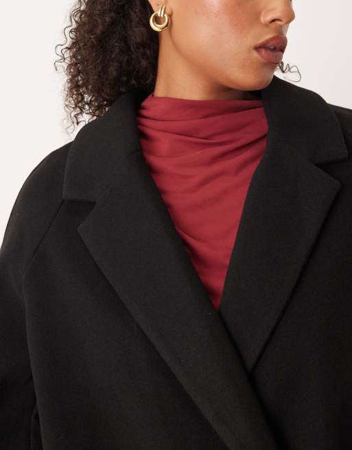 ASOS DESIGN Curve – Svart ytterrock i dra på-modell, 3 av 4
