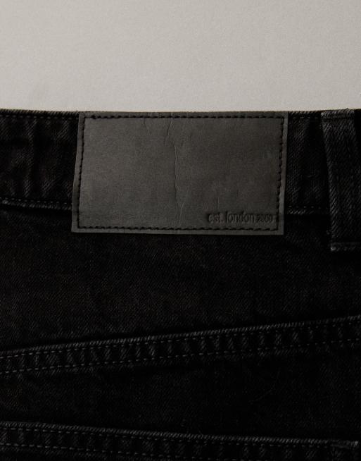 ASOS DESIGN Curve – Svarta, avslappnade mom jeans med hög midja, 6 av 7