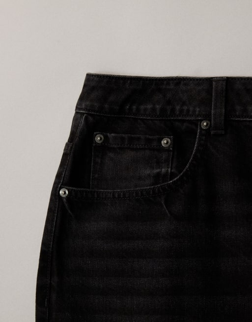 ASOS DESIGN Curve – Svarta, avslappnade mom jeans med hög midja, 7 av 7