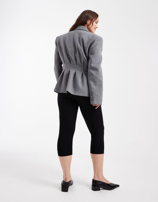 ASOS DESIGN Curve – Svarta, caprilånga leggings i jersey, 5 av 5