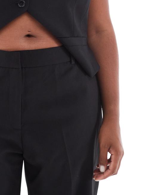 ASOS DESIGN Curve – Svarta figursydda byxor med smal passform och raka ben, 5 av 5