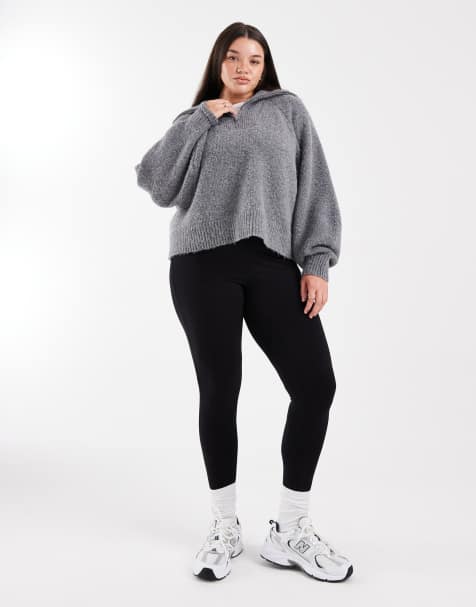 ASOS DESIGN Curve – Svarta leggings - view 1