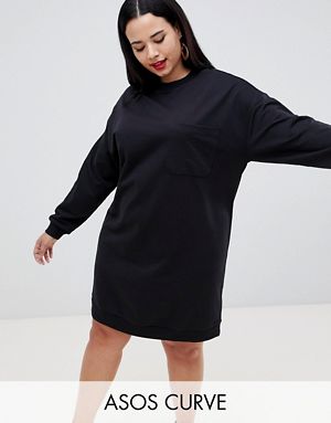asos design cotton mini smock shirt dress