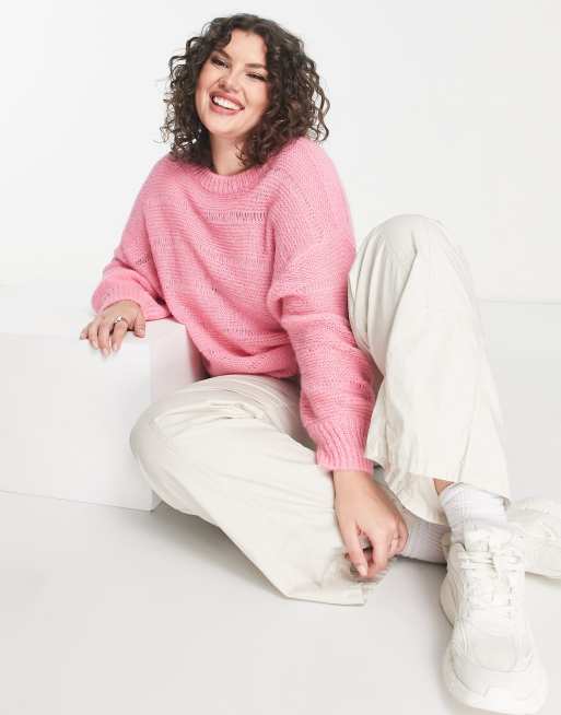 TEXTURED SWEATER - Pink