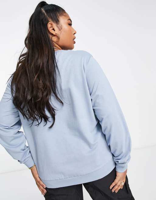 ASOS Curve ASOS DESIGN Curve lounge monogram print sweatshirt