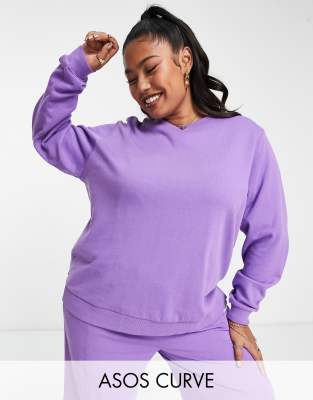 ASOS DESIGN Curve - Sweatshirt in Lila