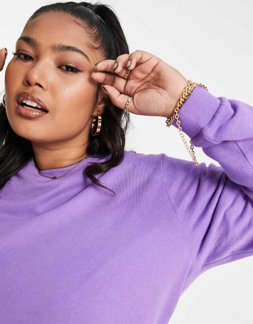 ASOS DESIGN Curve sweatshirt in purple