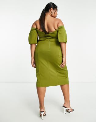 asos curve off the shoulder dress