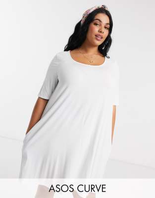 plus size white dress with pockets