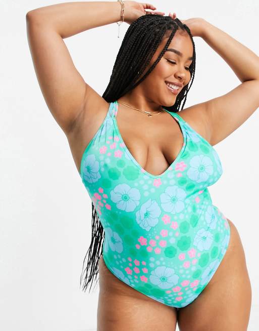 Asos plus size store swimwear