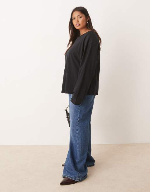 ASOS DESIGN Curve - T-shirt à manches longues et épaules dénudées, 2 de 4