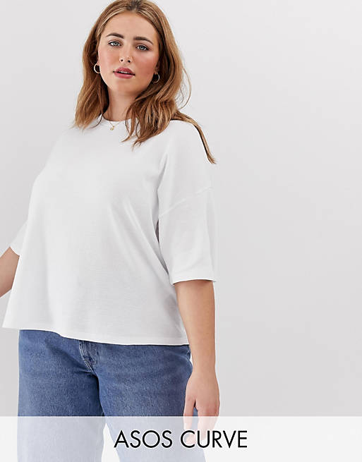 ASOS DESIGN Curve t-shirt in waffle