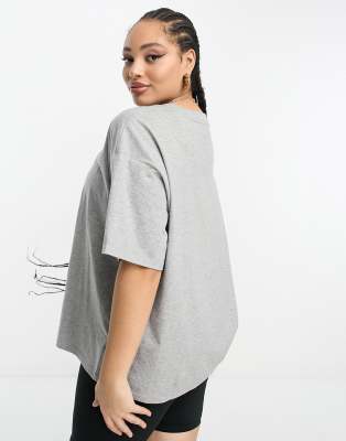 T-shirt oversize grigio scuro mélange - ASOS DESIGN T-shirt donna  - immagine2