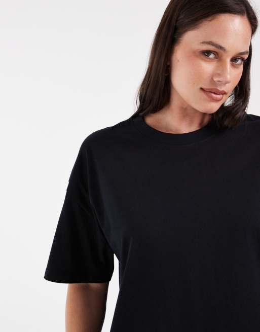 ASOS DESIGN Curve - T-shirt oversize nera, 3 di 4