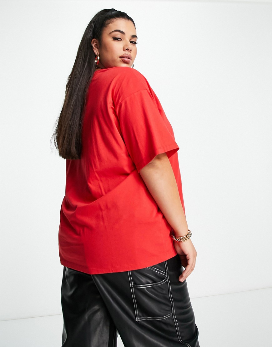 T-shirt oversize rossa-Rosso - ASOS DESIGN T-shirt donna  - immagine1