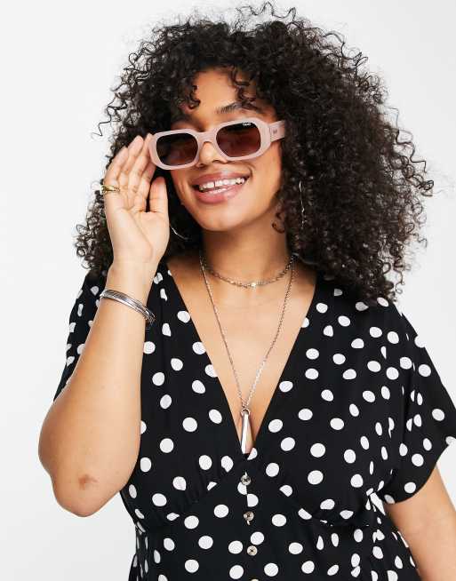 Asos curve polka dot dress online