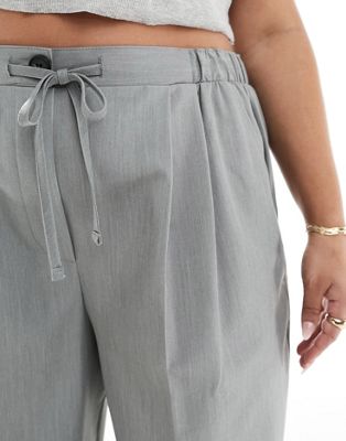 ASOS DESIGN tailored wrap pants in gray