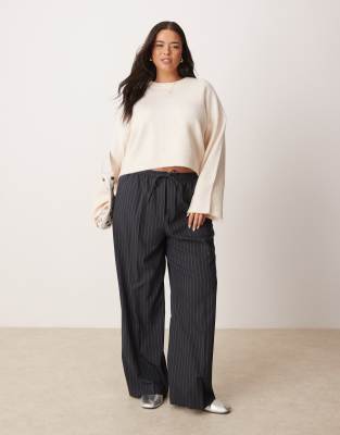 Asos Design Curve Tailored Pull On Pants In Multi