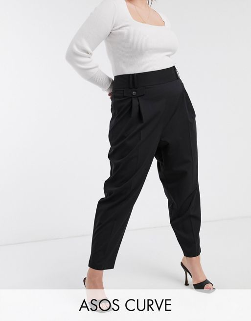 ASOS DESIGN high waist balloon tapered pants - Chicagoings