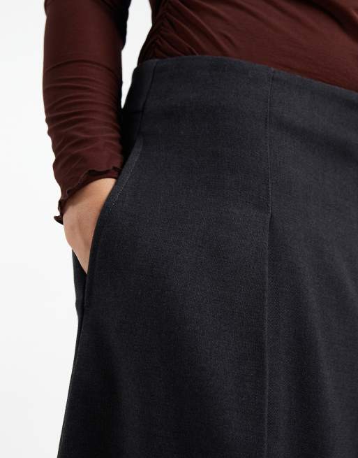 ASOS DESIGN Curve tailored super wide pants in charcoal , 5 of 5