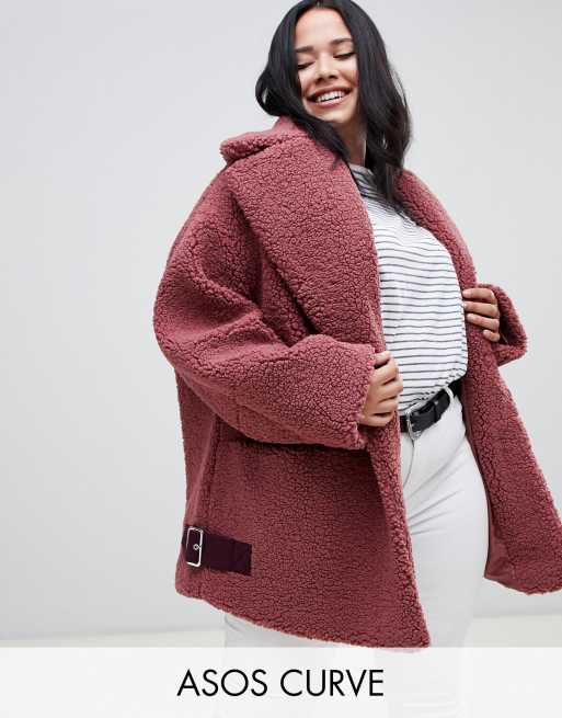 Asos curve hot sale teddy coat