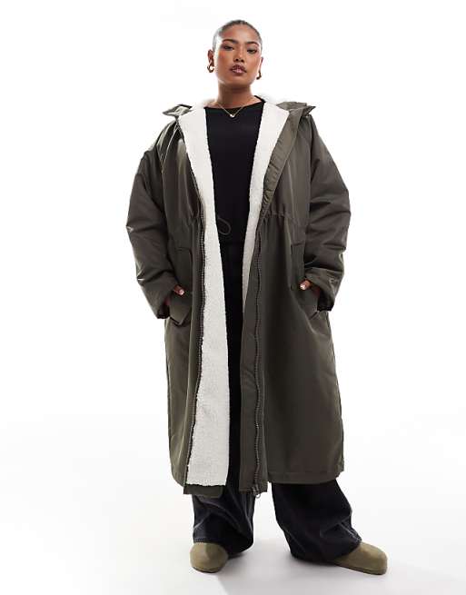 Drawstring Waist Longline Pockets Hooded Jacket Drawstring Waist Longline Pockets Hooded Jacket