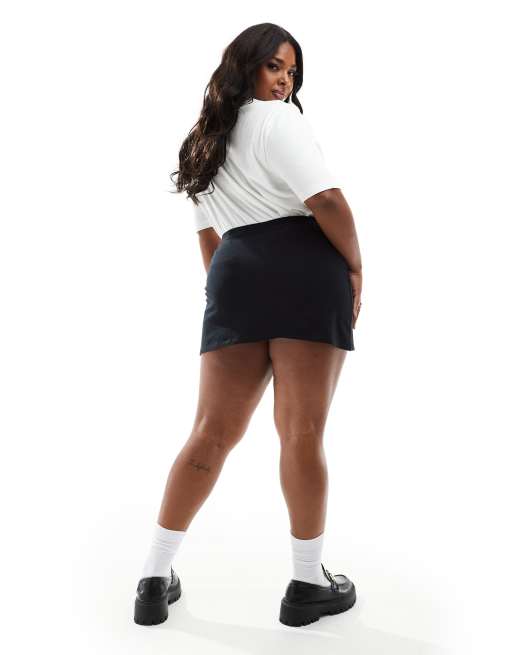 ASOS DESIGN Curve - Tennisskort i sort, 4 af 5