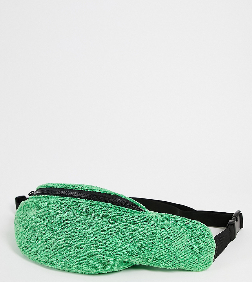 ASOS DESIGN Curve terrycloth fanny pack in green