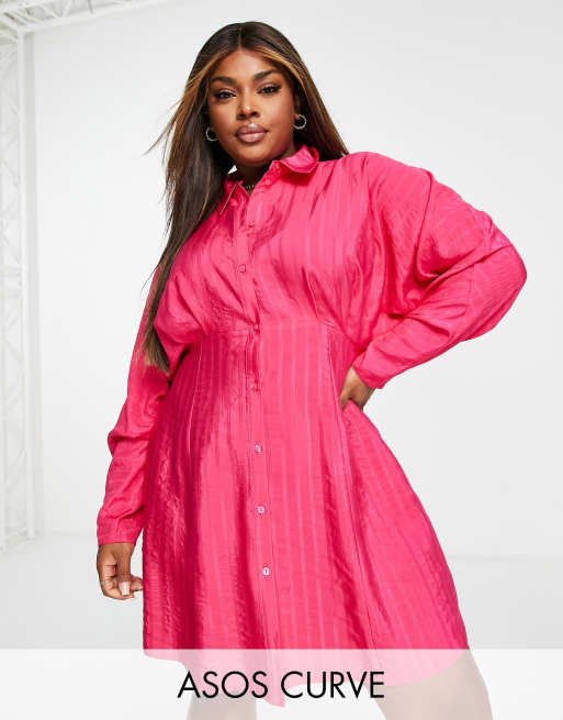 Asos curve outlet pink dress