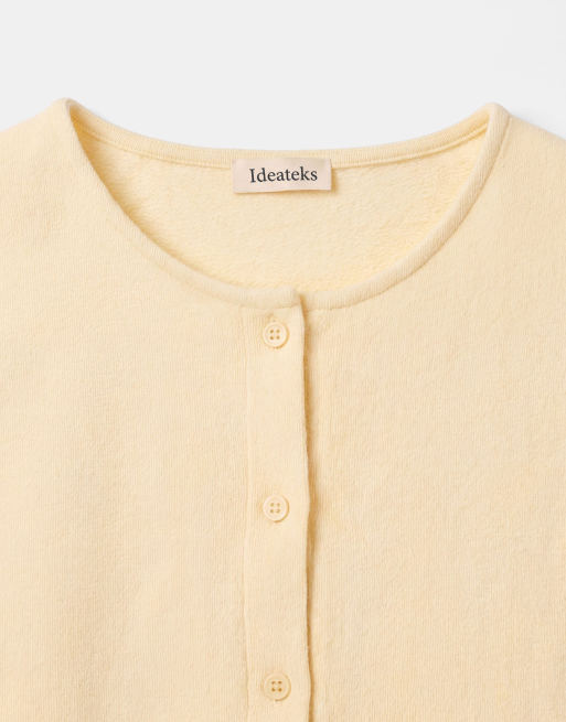 ASOS DESIGN Curve textured crew neck waistcoat co-ord in buttermilk, 7 of 7