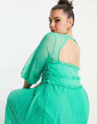 asos emerald green dress