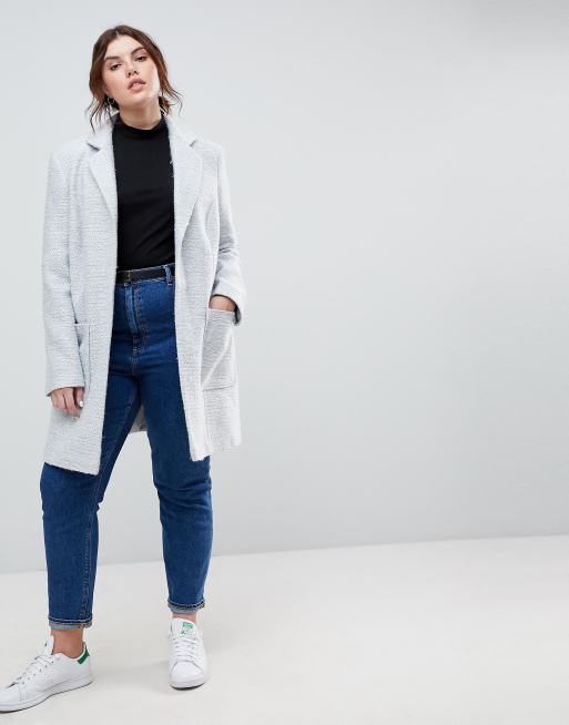 Asos design store textured slim coat