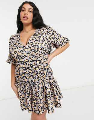 asos curve orange dress