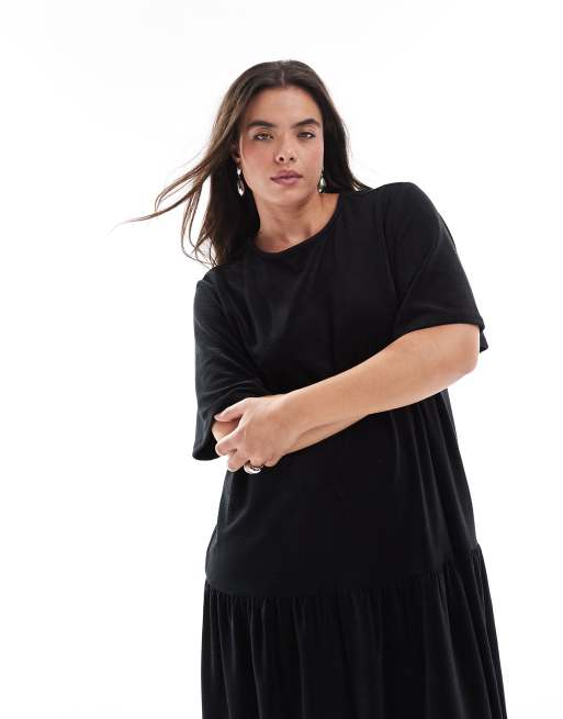 flared hem midi dress Black White Fit and Flare Hem Midi Dress Women, V Neck Short Sleeve Ruched Bust Print Summer Cocktail Party Ladies Sexy Casual XS main image 0