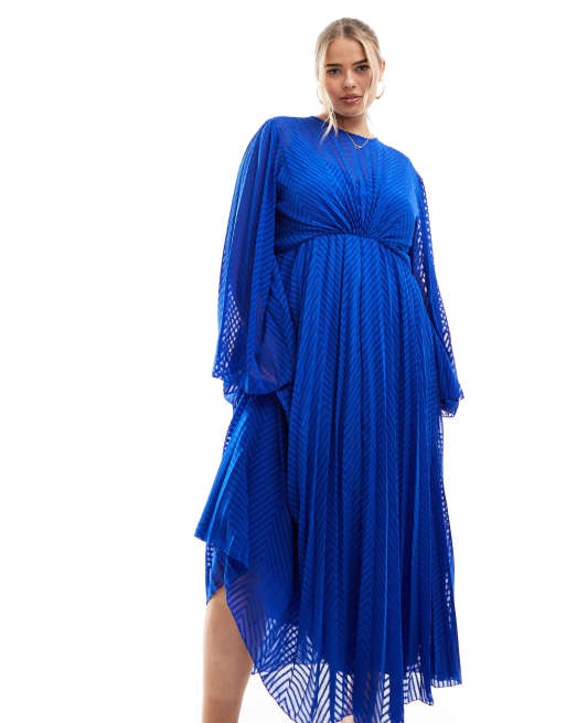 chevron pleated dress ASOS Design - Midi Dress - Women - Polyester - 2 US