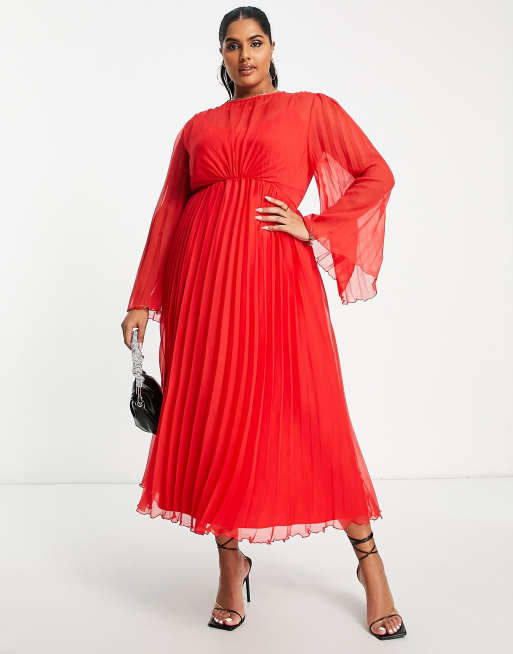 Asos curve shop red dress