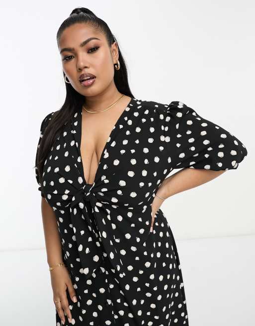 White polka hotsell dot dress asos