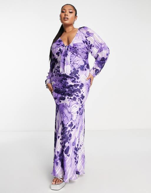 Asos purple hotsell maxi dress