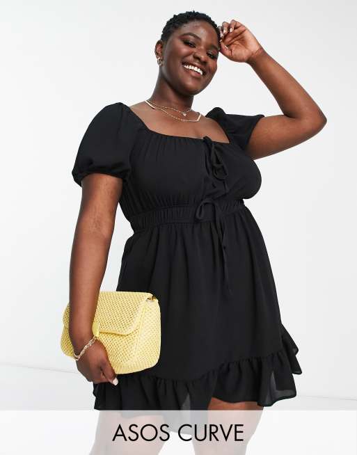 Asos black shop tea dress