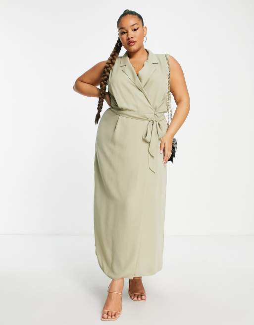 knee length dresses for ladies Summer Slip Wrap Dress – Tibi Official