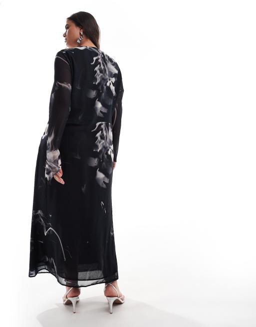 asos black wrap dress ASOS DESIGN collared wrap midi dress in black