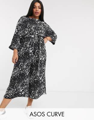 asos curve black jumpsuit