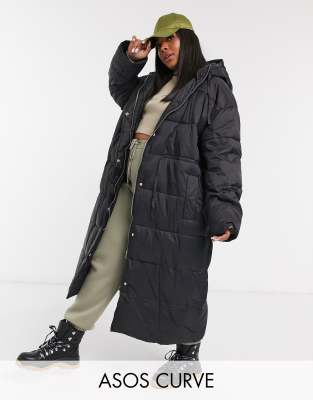 asos design longline puffer jacket