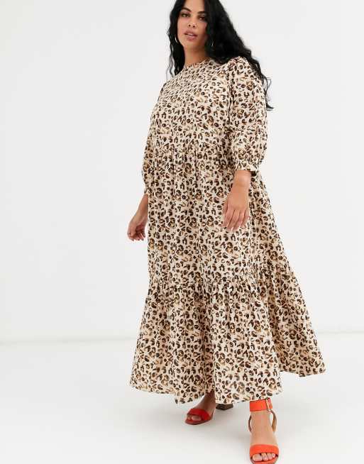 Asos curve hot sale leopard dress